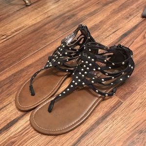 Black strappy sandals